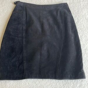 Black 100% Leather Skirt